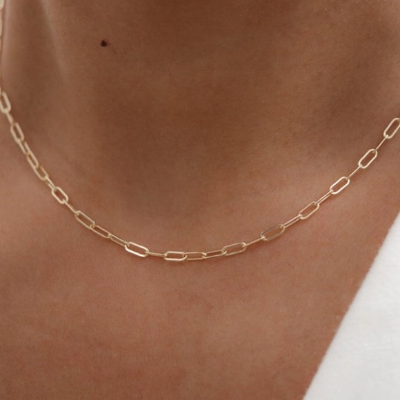 🖇Insta necklace paperclip chain choker necklace - Picture 2 of 3